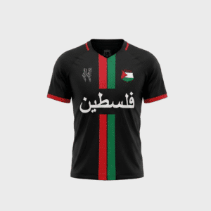 Palestine Black Centre Striped (Red/Green) Football Shirt FCpalestina